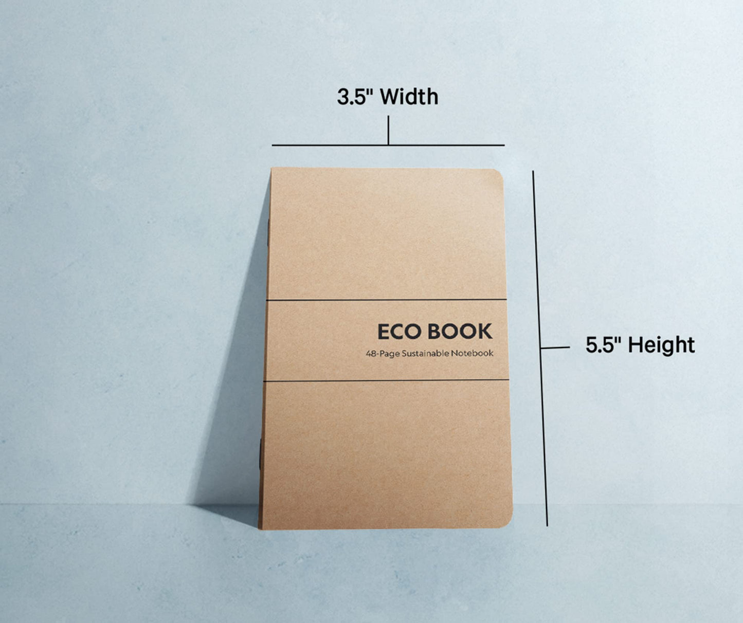 Eco Books Small Pocket Notebook Pack – 3.5 x 5.5 In., 48Page Lined Paper Mini Notebooks Made with FSCCertified Recycled Paper – 80# Kraft Paper Cover, 60# Interior Pages – Kraft Paper Notebooks by