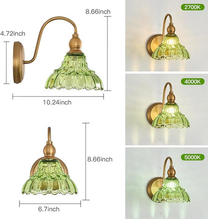 Vintage Bathroom Wall Sconces Green Bedroom Wall Light Fixtures Vanity Lights for Hallway
