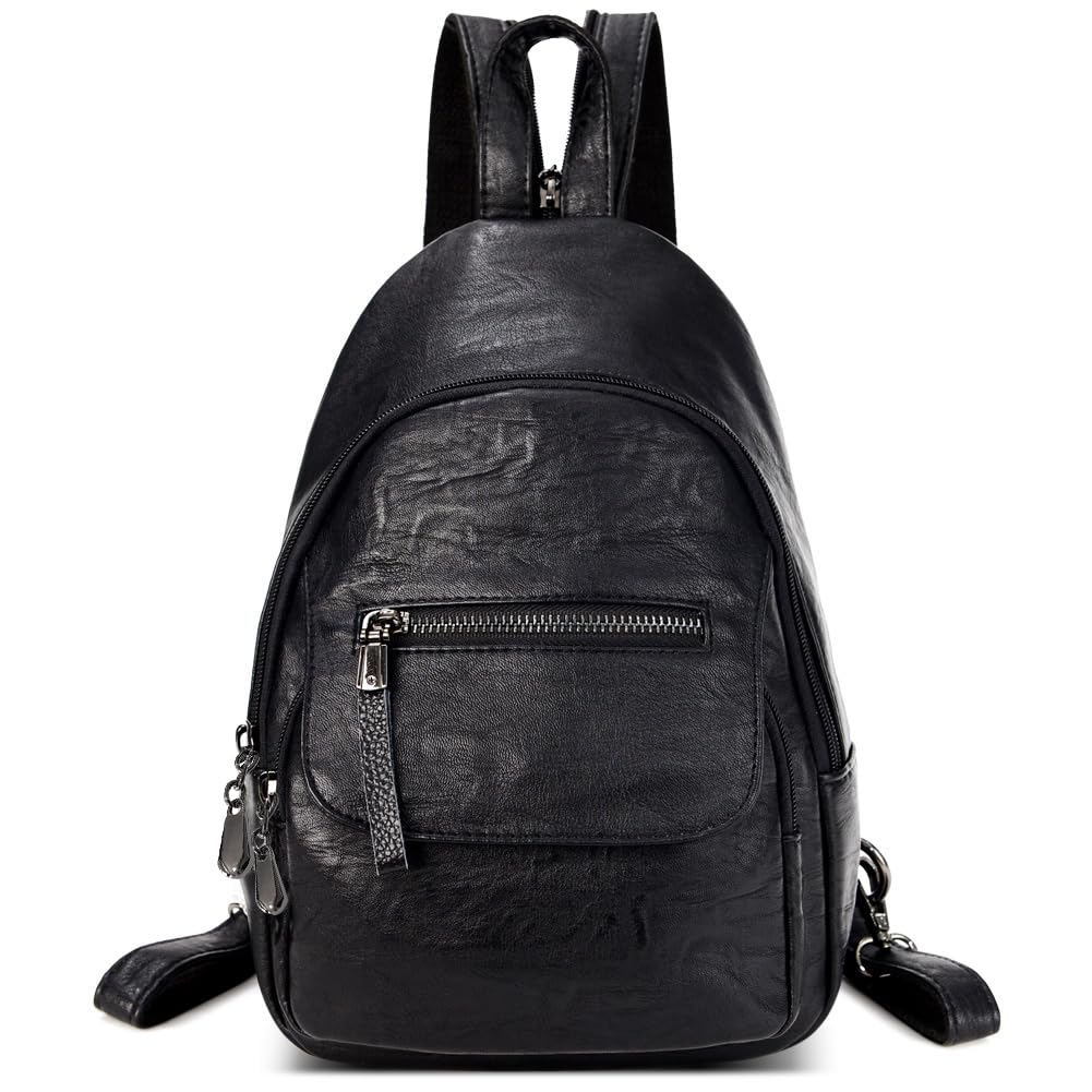 Small Backpack Purse for Women Fashion PU Leather Backpack Convertible Ladies Sling Bag