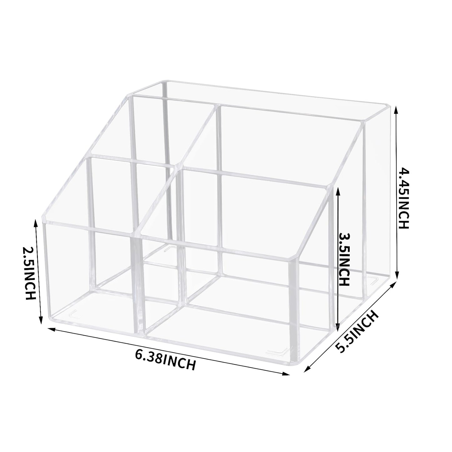 HSYMQ Acrylic Desk Organizers, Clear Pen Holder and Pencil Holder Display Stand for Office, School and Home