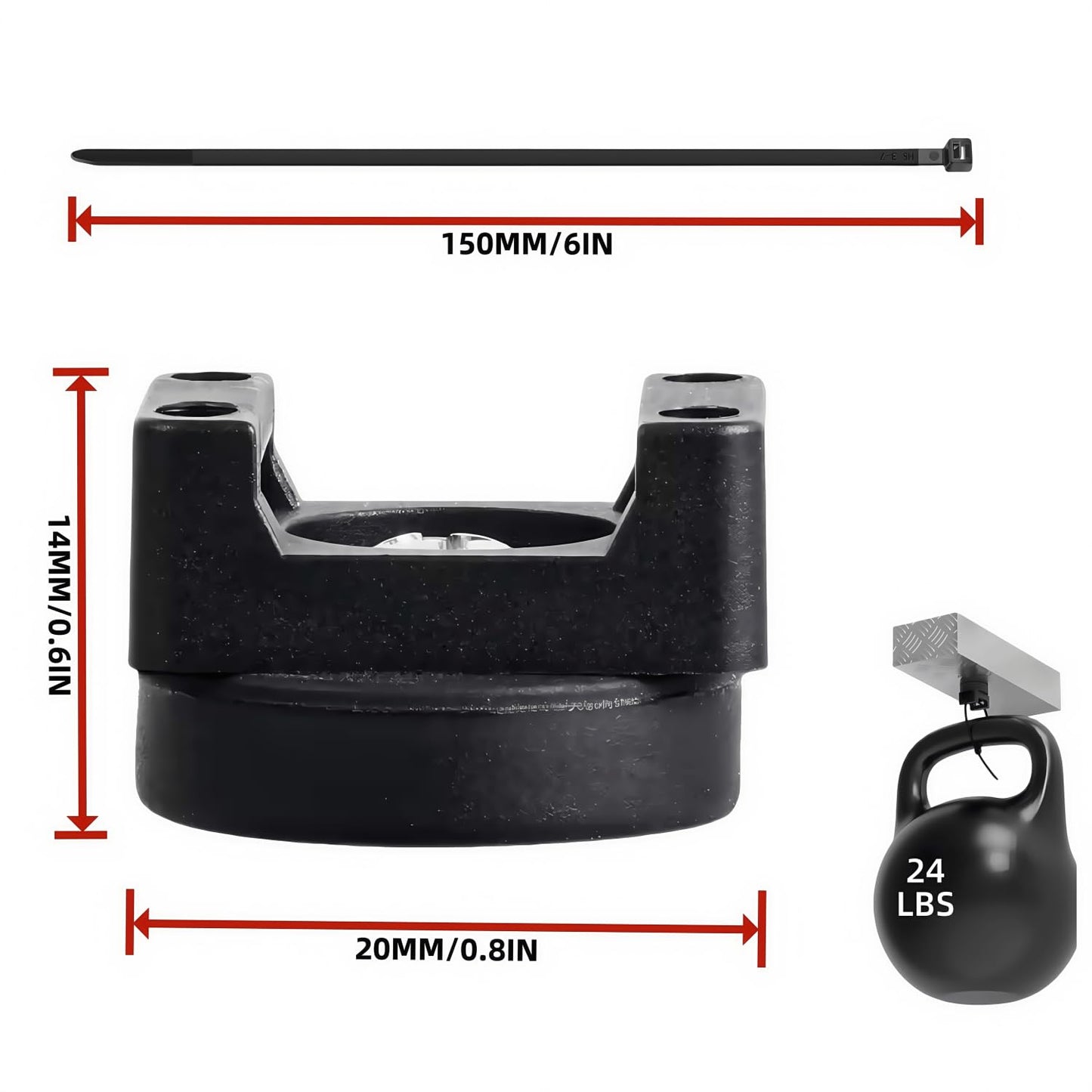 Heavy-Duty Magnetic Zip Tie Mounts,10Pcs Multipurpose Cable Holder with Nylon Cable Ties (50 Pieces) for Efficient Wire Management