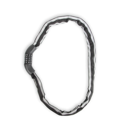 Kwikset 4 ft Combination Bicycle Chain Lock, 5-Digit, 1/4 in Diameter, Outdoor Bike Security, 1 Pack, Black