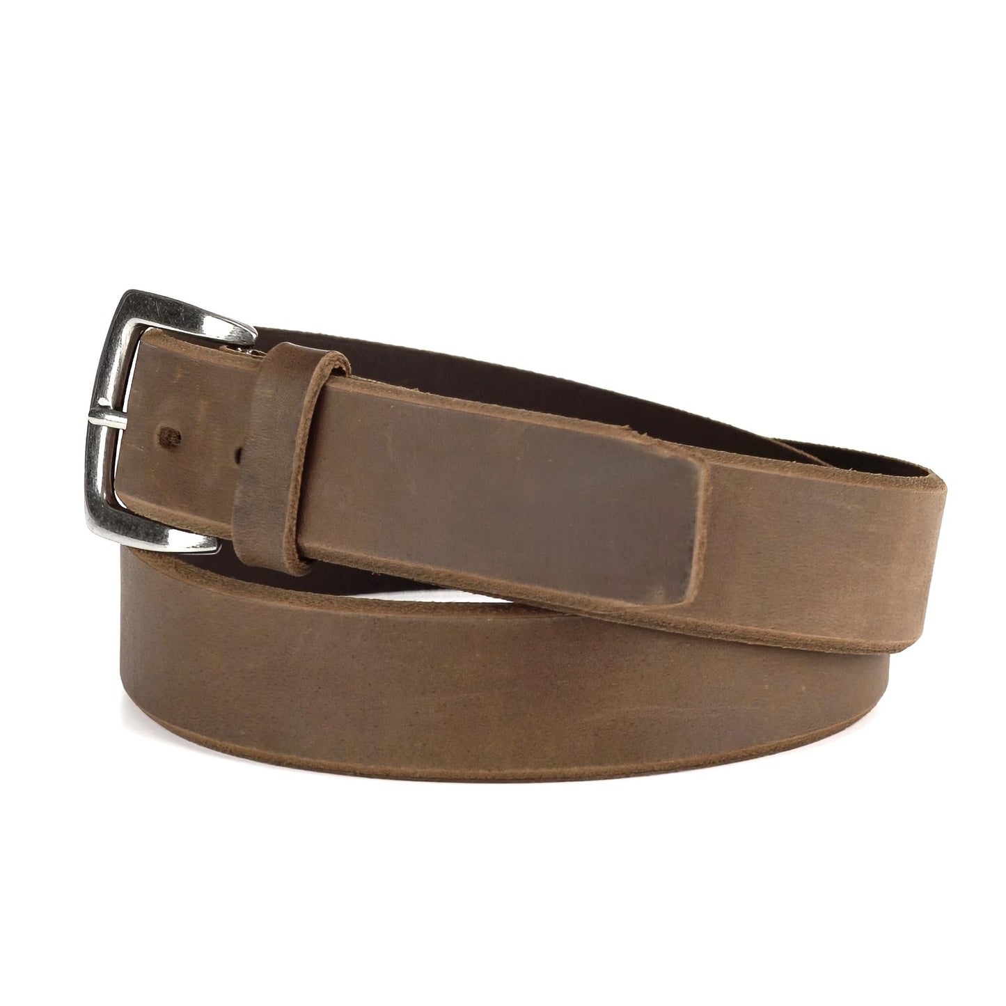 ARIAT Men's Embossed Logo Beveled-Edge Leather Belt, Medium Brown, 38