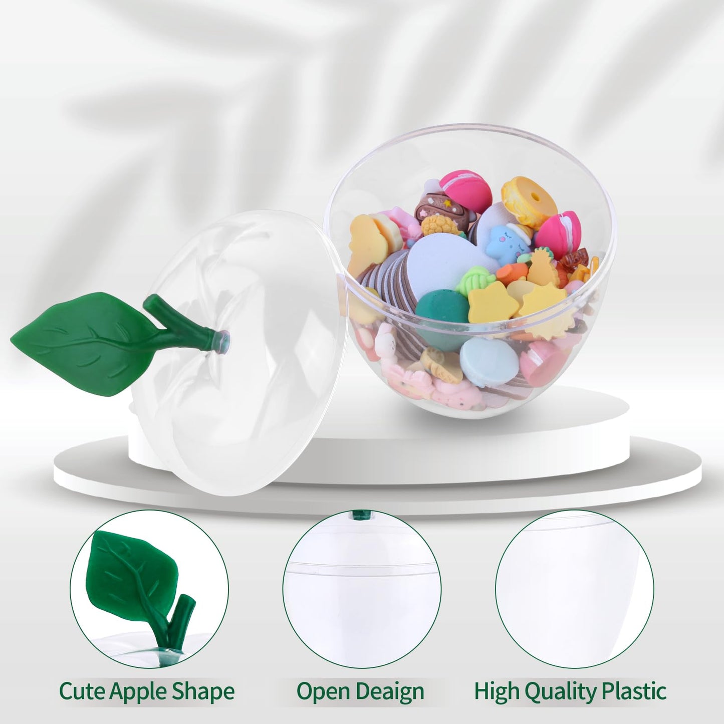 TABGACH Large Clear Apple Container Jar,Back To School Teacher Appreciation Gifts,Apple Shaped Candy Jar,Plastic Apple Decor Classroom Wedding Party,Teacher Gifts Funny Gift for Teacher,Friend,Women