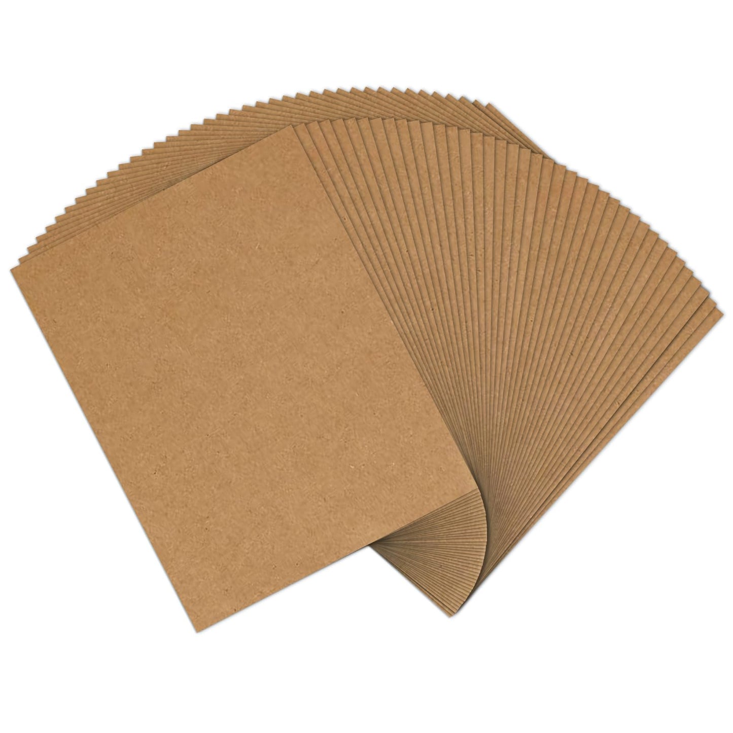 110lb Brown Cardstock Paper Thick Cardstock, Goefun 50 Sheets Kraft Cardstock 8.5 x 11 for Invitations, Menus, Poster, DIY Card(300 GSM)