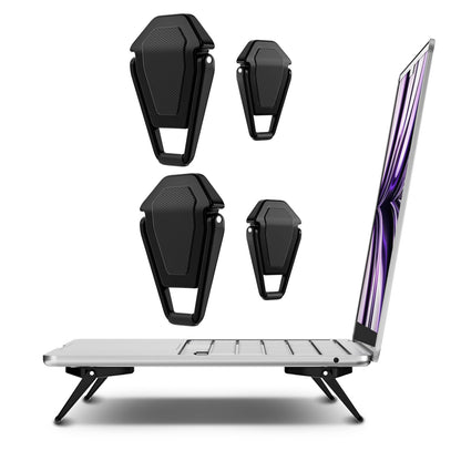 Portable Invisible Laptop Stand, Mini Aluminum Cooling Pad,Computer Keyboard Mount Kickstand,Ergonomic Lightweight Laptop Desk Stand (1pack（2pcs）)
