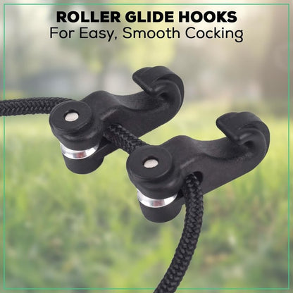 CenterPoint Rope Cocker 46-Inch - Universal Crossbow Cocking Aid with Roller Glide Hooks Reduces Draw Weight 50%