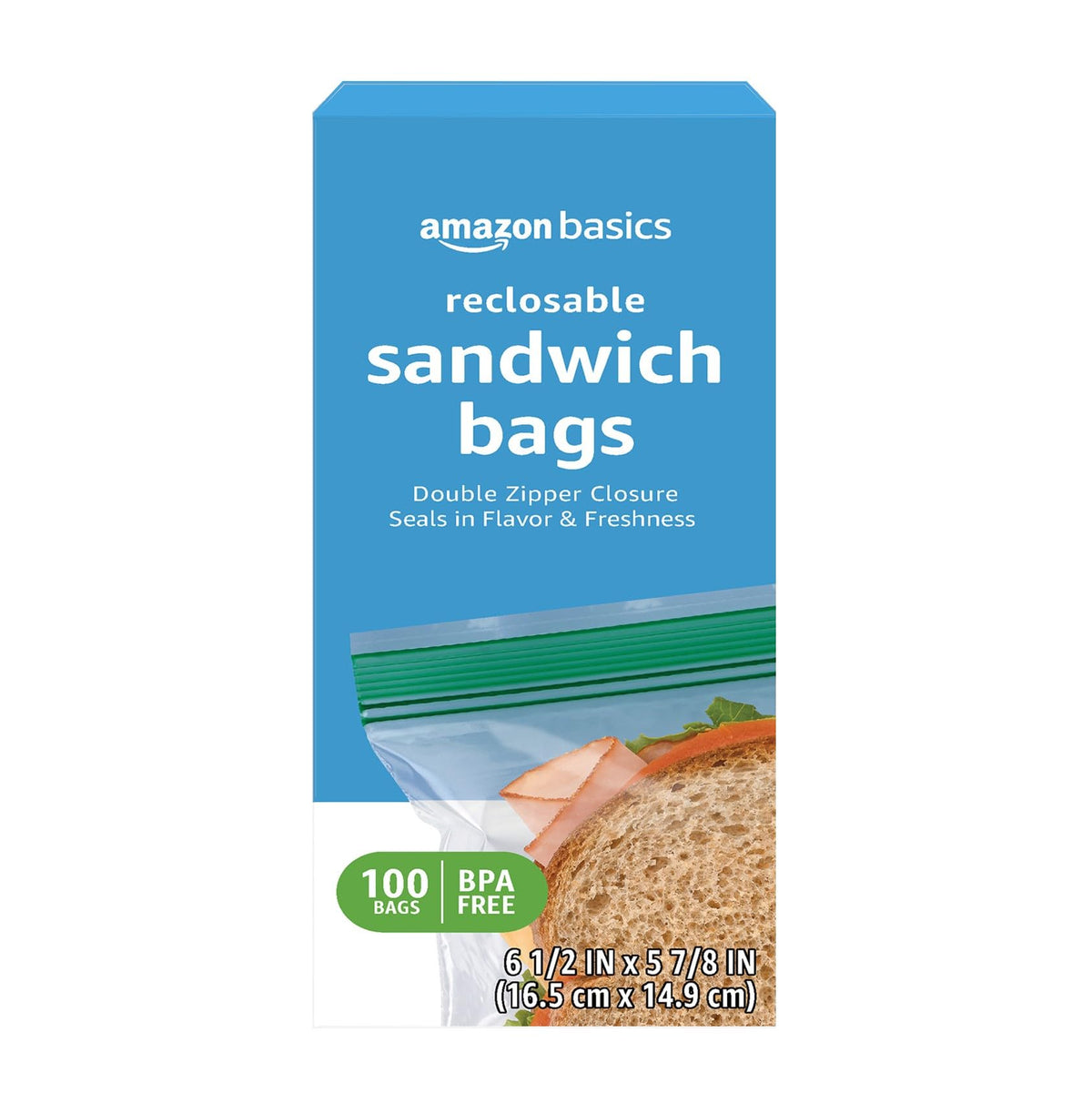 Amazon Basics Sandwich Storage Bags, 300 Count (Previously Solimo)