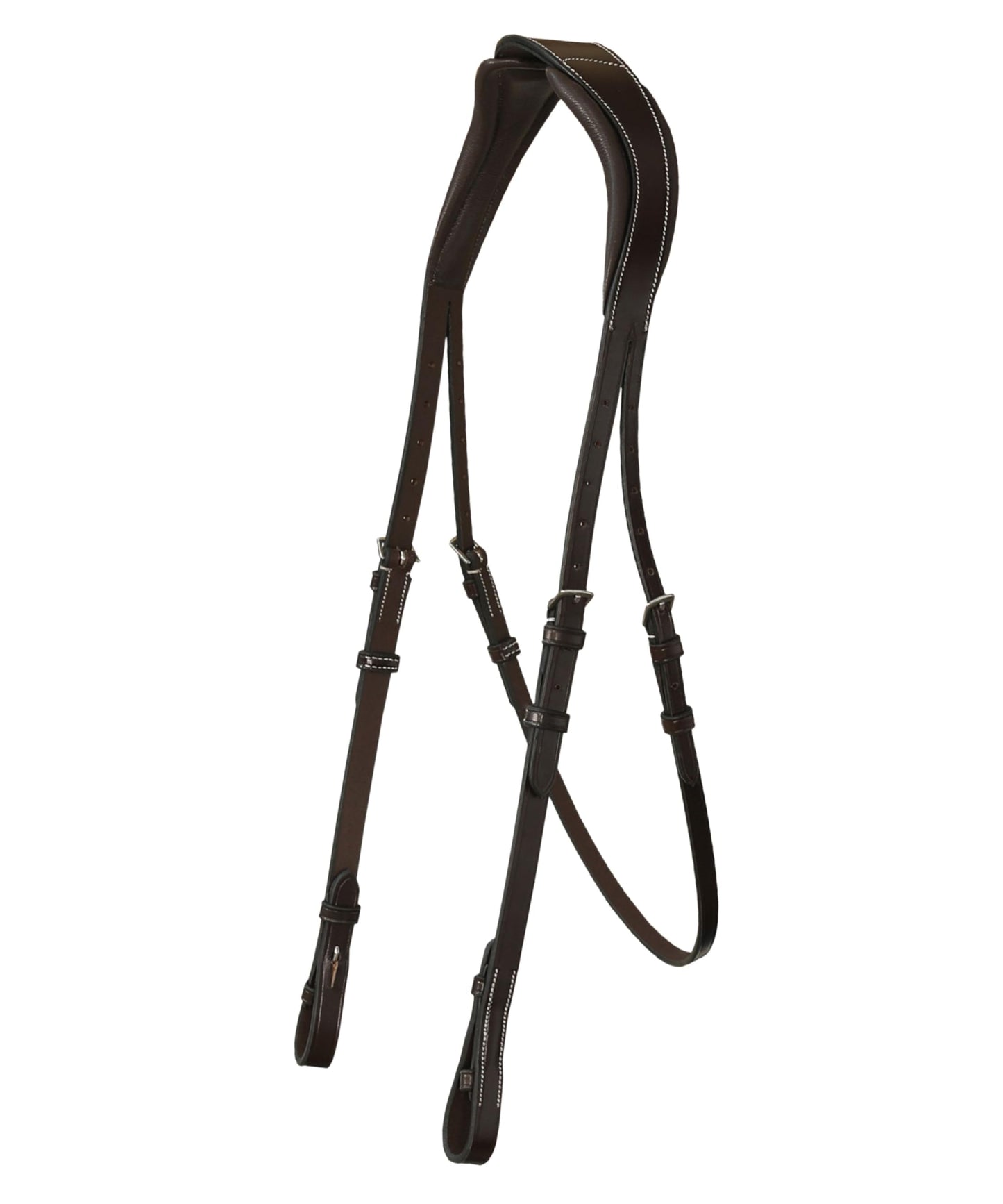 Exion Nova Hackamore Bridle – Anatomical Bitless Horse Bridle with Rubber Reins – Padded Anti-Pressure Crownpiece – Vegetable-Tanned Leather Bitless Bridle for Jumping & Training