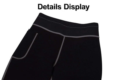 TrainingGirl Women's Hot Neoprene Sauna Sweat Shorts with Pocket Weight Loss Slimming Pants Workout Body Shaper Yoga Leggings (Black, L (See in Last Picture))