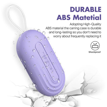 Hearprotek Earplug Cases, Portable Earplug Holder, Mini Storage Case Earbud Plug Organizer Ear Plug Case Durable Small Carrying Case for Travel, Business Trip (Purple)