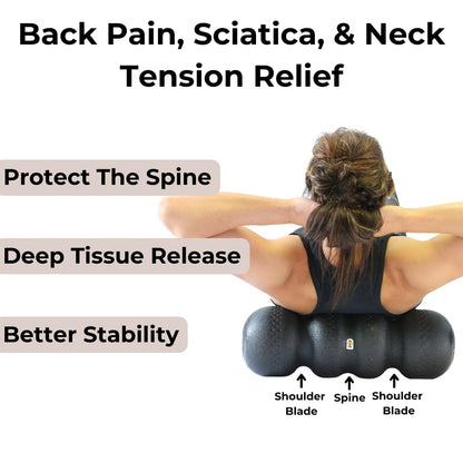 Rollga LITE - The Better Foam Roller for Back Pain, Flexibility, Muscle Recovery, Yoga, Pilates, Deep Tissue Massage, Headache, Physical Therapy, & Exercise. Neck, Back, Legs, & Feet