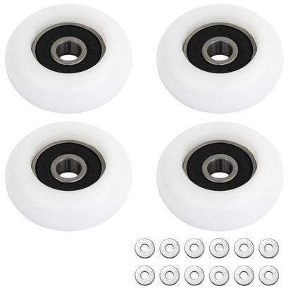 Total Gym Wheels/Rollers 2000, 3000, 3000 XL, and a Few Very Early XL, Platinum Plus, Pro, Supra and Many Others Set of 4 (White)