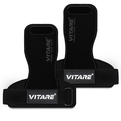 Weight Lifting Straps, Triple Leather Weightlifting Gym Wrist Straps, Gym Grips for Deadlifts, Pull-Ups, Powerlifting, Anti-Slip Gloves with Thickened Padding, Fitness Gifts for Men & Women - Pair