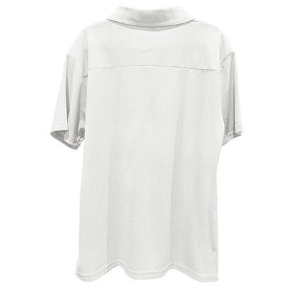 Men's Polo Shirts Short Sleeve Slim Fit Zip T-Shirts for Sports Golf Tennis Workout Henley Neck Tees Tops White