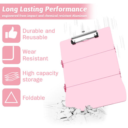 Nursing Clipboard Foldable Clipboard Medical: Edition Cheat Sheets Aluminum 3 Layers Foldable Clipboards Nursing Pocket Size Profile Clip Nurse Clipboards Notepad for Nurses Students and Doctors