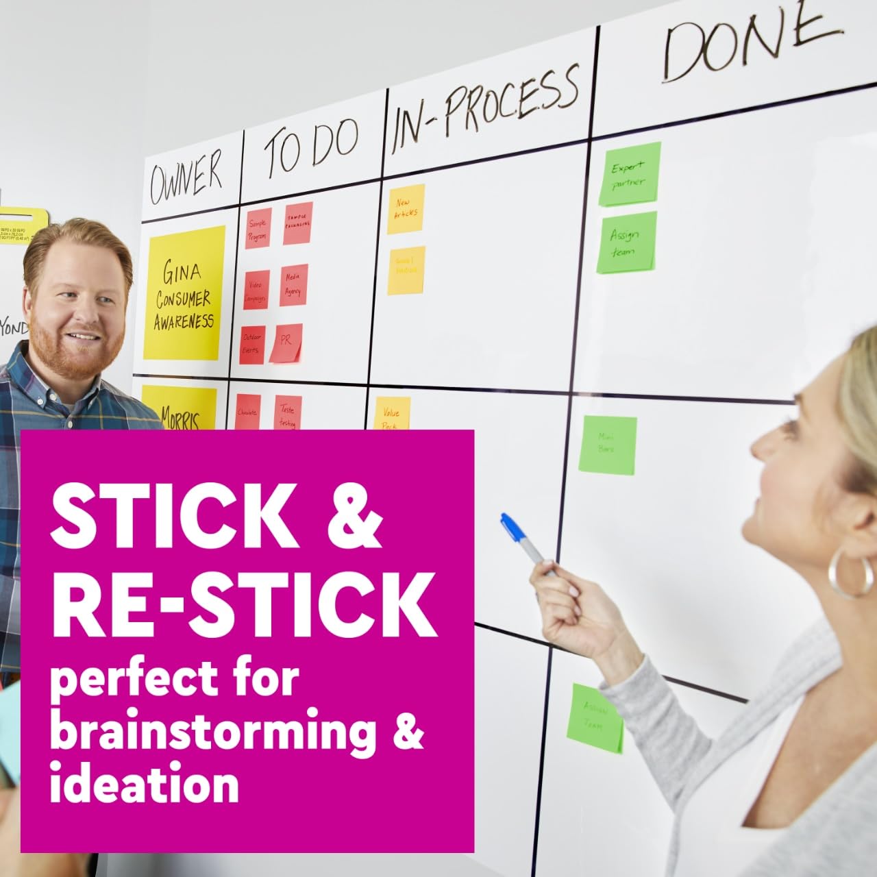 Post-it Super Sticky Notes, 24 Sticky Note Pads, 3 in. x 3 in. Red, Yellow & Green, School Supplies, Office Products, 2X the Sticking Power, Workshop Kit