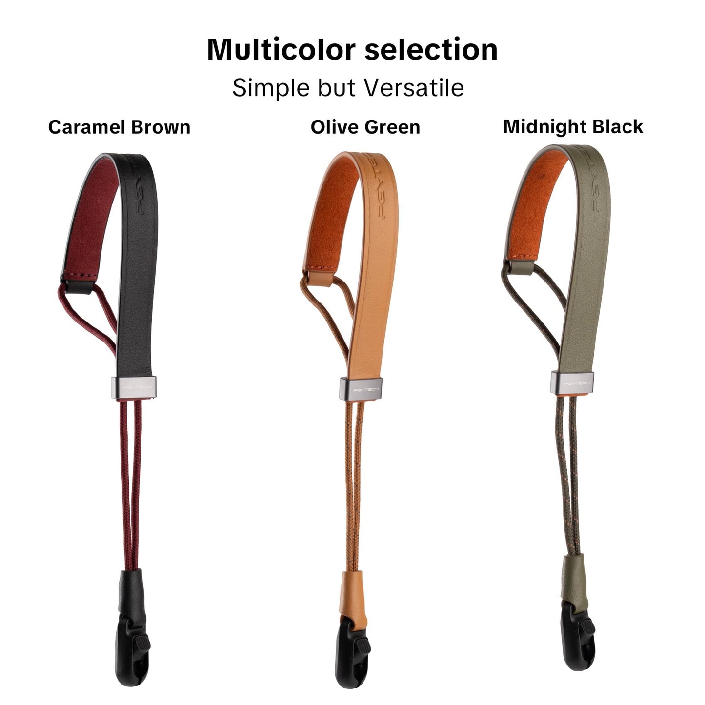 PGYTECH Camera Wrist Strap Slim Vintage Style, Adjustable Quick Release Anti-Drop Leather Hand Strap Holds 55.1lb for Fujifilm/Sony/Canon Camera/Smartphone, Retro Camera Strap, Caramel Brown