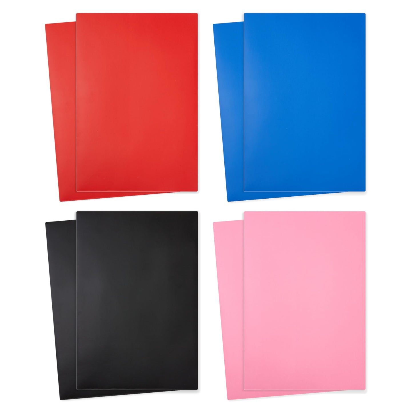 Hallmark Medium Gift Boxes with Lids (8 Shirt Boxes, 2 Each: Red, Pink, Blue, Black) for Birthdays, Baby Showers, Valentine's Day, Mother's Day, Father's Day