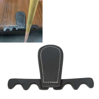 Diydeg Pool Stick Holder, Portable Collapsible Cue Rest Cue Stick Holder Holds 4 Cues Against Table, Saddle Leather Billiard Cue Rack Pool Cue Holder Claw for Pool Table, Bar and Chair