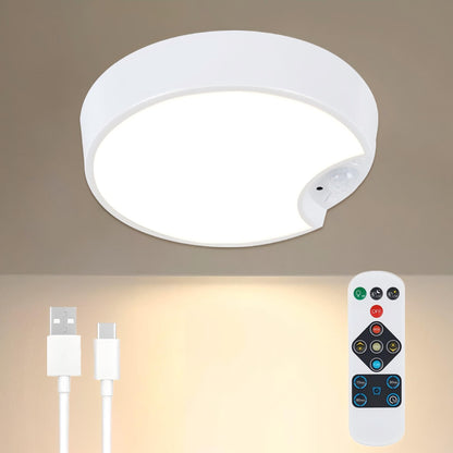 DJBoomy Motion Sensor Ceiling Light Indoor: Rechargeable Wireless Closet Light with Remote for Pantry Hallway Stair Laundry Room