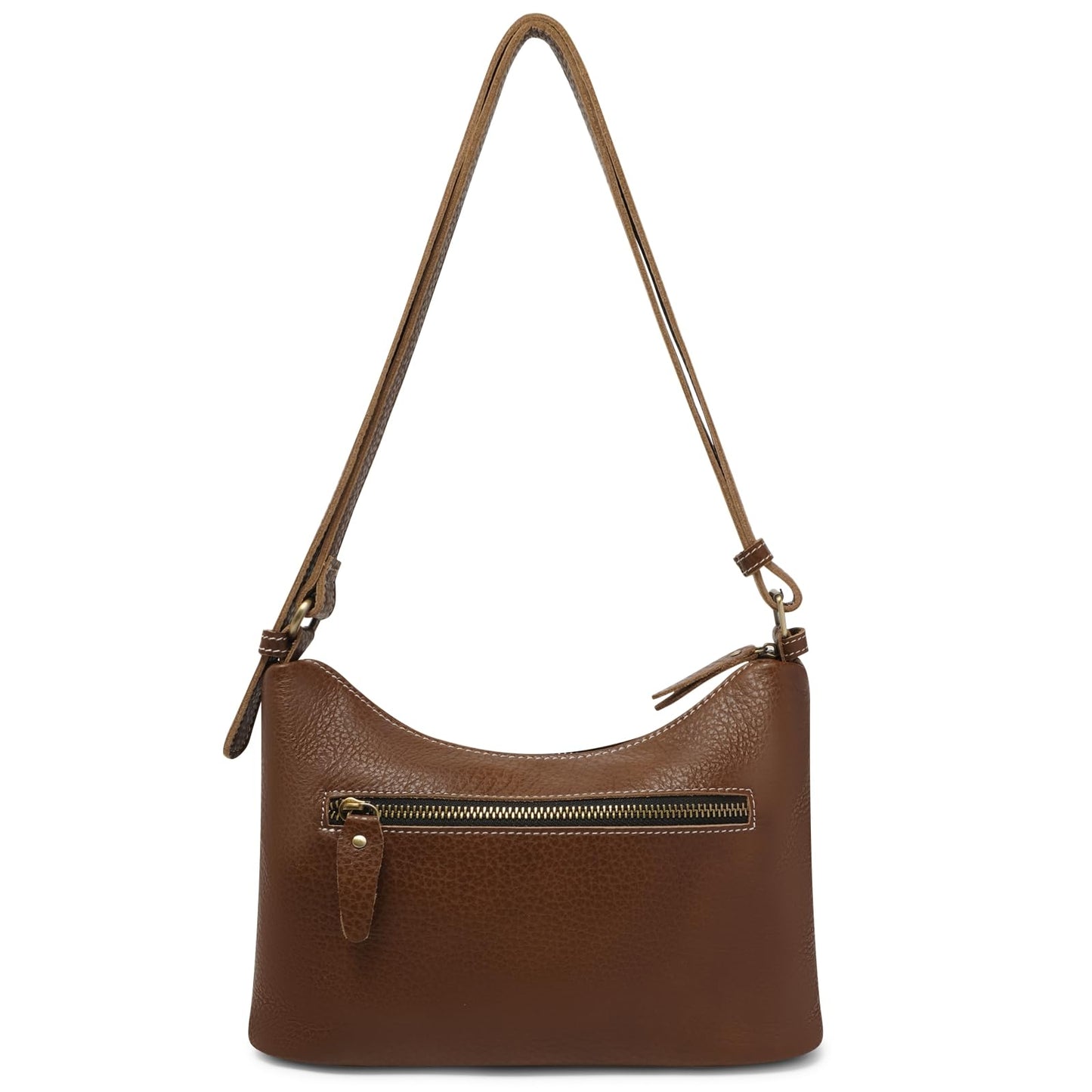 Elegant Women's Wallet Shoulder Bag Handbag Stylish Compact Large Capacity 100% Full Grain Leather Durable Easy to Clean Affordable Fashionable and Lightweight (Red Brown)