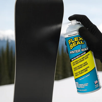 Flex Seal Winter Wax, Repels Snow and Ice, Non-Stick Winter Coating, Shovels, Plows, Snowblowers, Skis and Snowboards, Metal, Fiberglass, Painted and Plastic Surfaces, Clear, 11 oz, Pack of 1