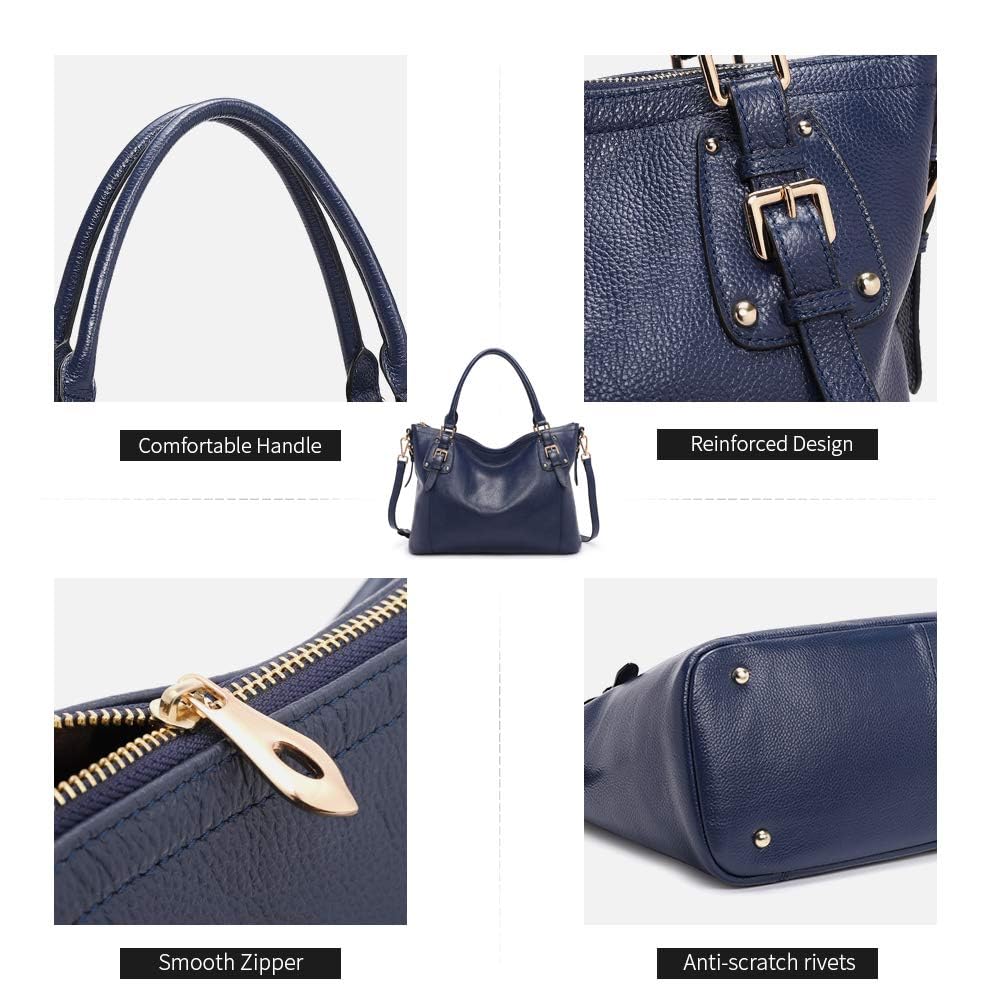 Kattee Leather Handbags Tote Shoulder Bag for Woman Satchel Designer Purse Top Handles Crossbody Bag Large Capacity
