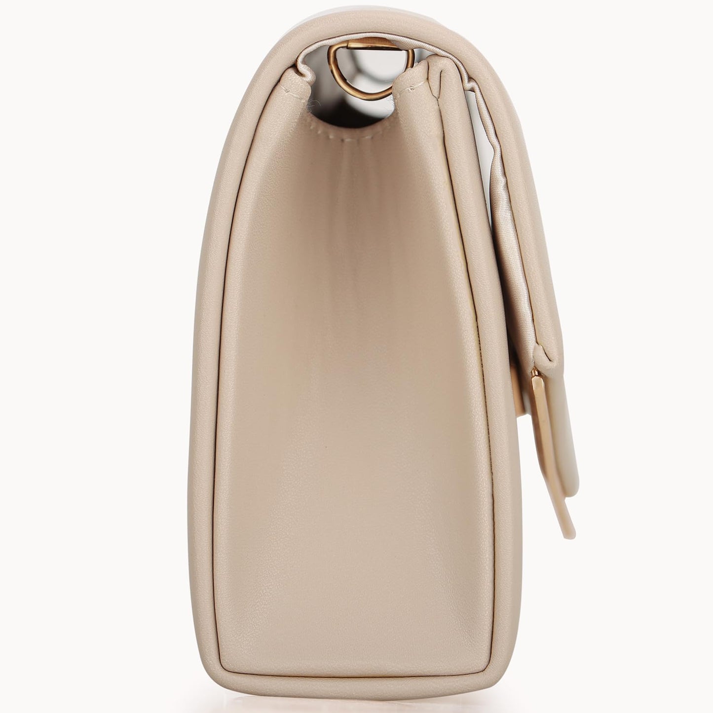 Women’s Evening Handbag Vegan Leather Ladies Envelope Clutch Classic Elegant Purse Bags Beige
