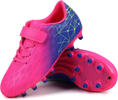 Kids Firm Ground Soccer Cleats - Boys & Girls Athletic Football Shoes | Durable & Comfortable Design