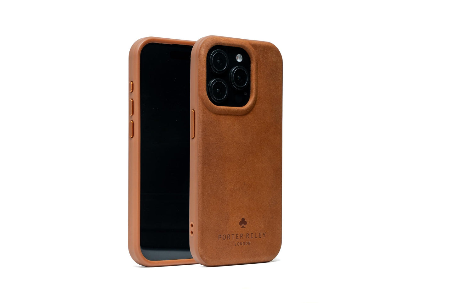 Porter Riley - Premium Leather Case Compatible with iPhone 16 Pro Max. Slim line Bumper Case Compatible with MagSafe – Genuine Leather Cover (Tan)