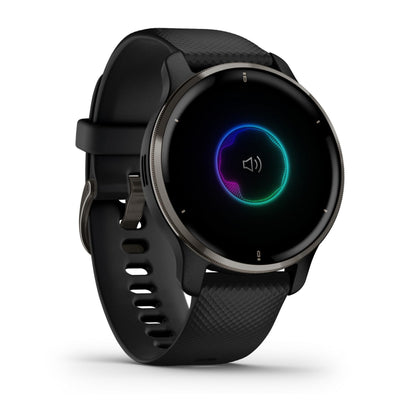 Garmin Venu 2 Plus, GPS Smartwatch with Call and Text, Advanced Health Monitoring and Fitness Features, Slate with Black Band