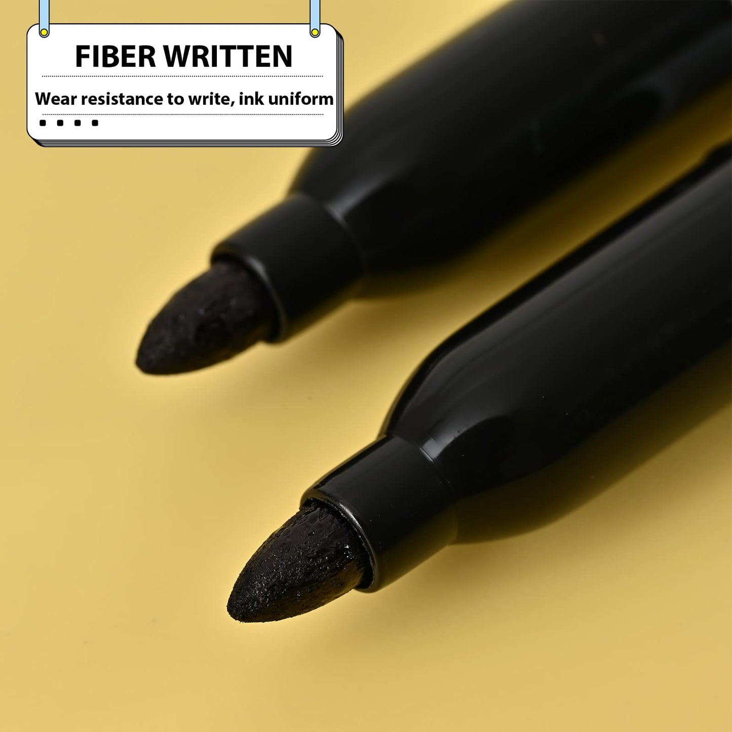 Affisure Permanent markers, 100 packs permanent markers bulk, quick dryingin one second, waterproof, smooth, noteasy to erase, durable, can be markedon glass, tiles and cloth, office supplies