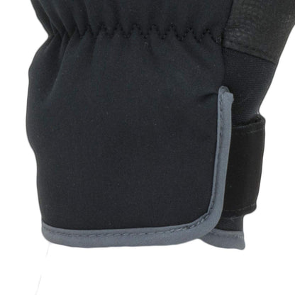 SEALSKINZ Barwick Waterproof Extreme Cold Weather Cycle Split Finger Glove, Black/Grey, L