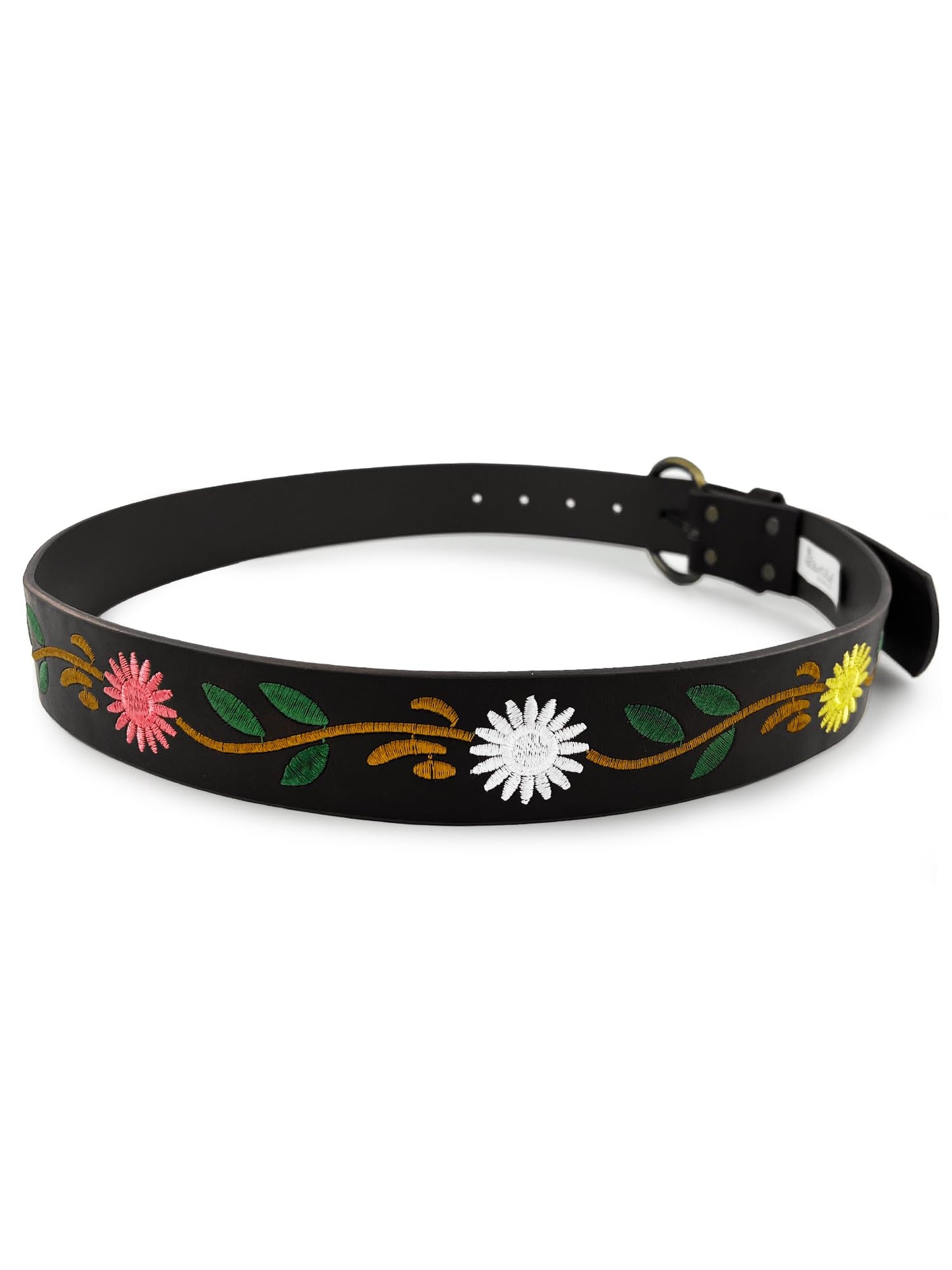 Beautiful Nomad Belts for Women Western Fashion Boho Embroidery PU Leather Belt for Jeans Dress
