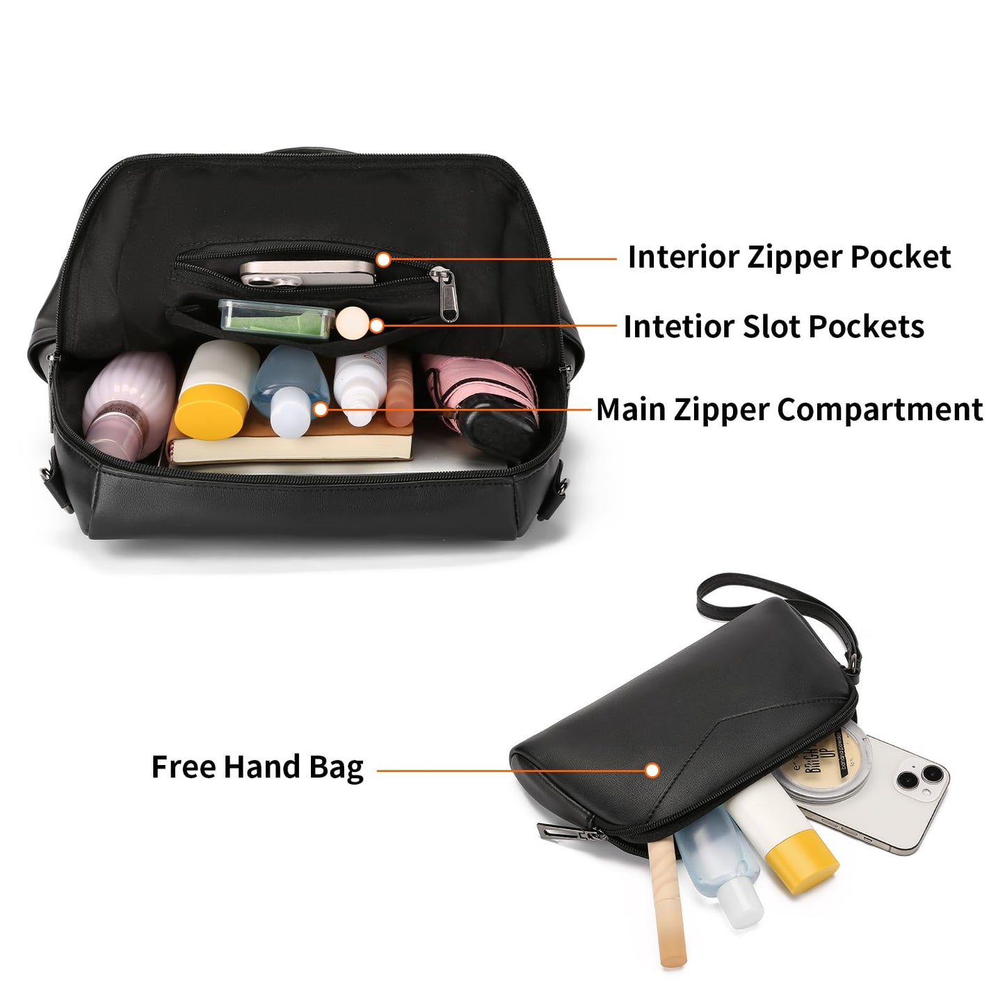 GAEKEAO Backpack Purse for Women Fashion Leather Designer Travel Backpack Purses Convertible Shoulder Bag with Wristlet (Shiny Black)