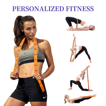 Elastic Yoga Stretching Strap with Loops, CEILIWEN Stretch Straps for Physical Therapy, Pilates Stretch Band, Elastic Exercise Bands, Leg Stretching Strap, Stretch Resistance Bands for Exercise
