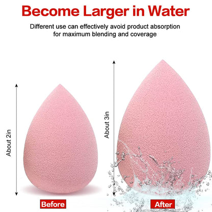 Makeup Sponges set for Dry & Wet Use - Foundation Blending Sponge for Concealer Blush Powder, Multi-color Blender Sponges (KNY6779-10)