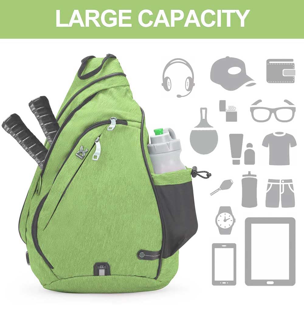 INOXTO Sling Bag, Multipurpose Crossbody Shoulder Bag for Men and Women (Fruit green)