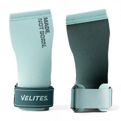 Velites - All Terrain Grips - Official Crossfit® Games Gymnastics Grips - No-Chalk Required - for All Bars & Surfaces - Mint - Size Large - Includes Wristbands & Bag