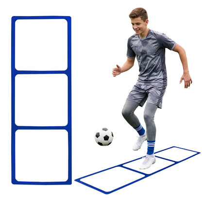 One-Piece Silicone Agile Ladder 1 PC Suitable for Sports & Fitness Step Training Soccer Footwork practice Street Dance Step Training Auxiliary Kit for Various Indoor and Outdoor Floor Areas (Blue)