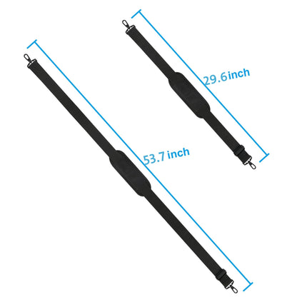 Taygeer Shoulder Strap, 52" Universal Replacement Laptop Shoulder Strap Luggage Duffel Bag Strap Adjustable Comfortable Belt with Metal Hooks for Briefcase Computer Messenger Bag Laptop Case, Black