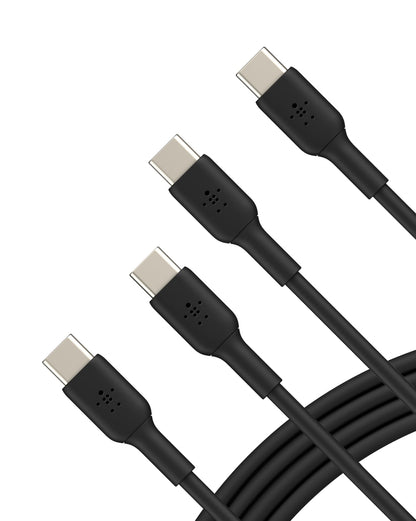 Belkin USB-C to USB-C Cable Fast Charging Cable (2M/6.6ft) for iPhone 16, iPhone 16 Pro, iPhone 16 Pro Max, Galaxy S25, S24, Note, Pixel, iPad Pro, Nintendo Switch 2, Carplay & More - Black