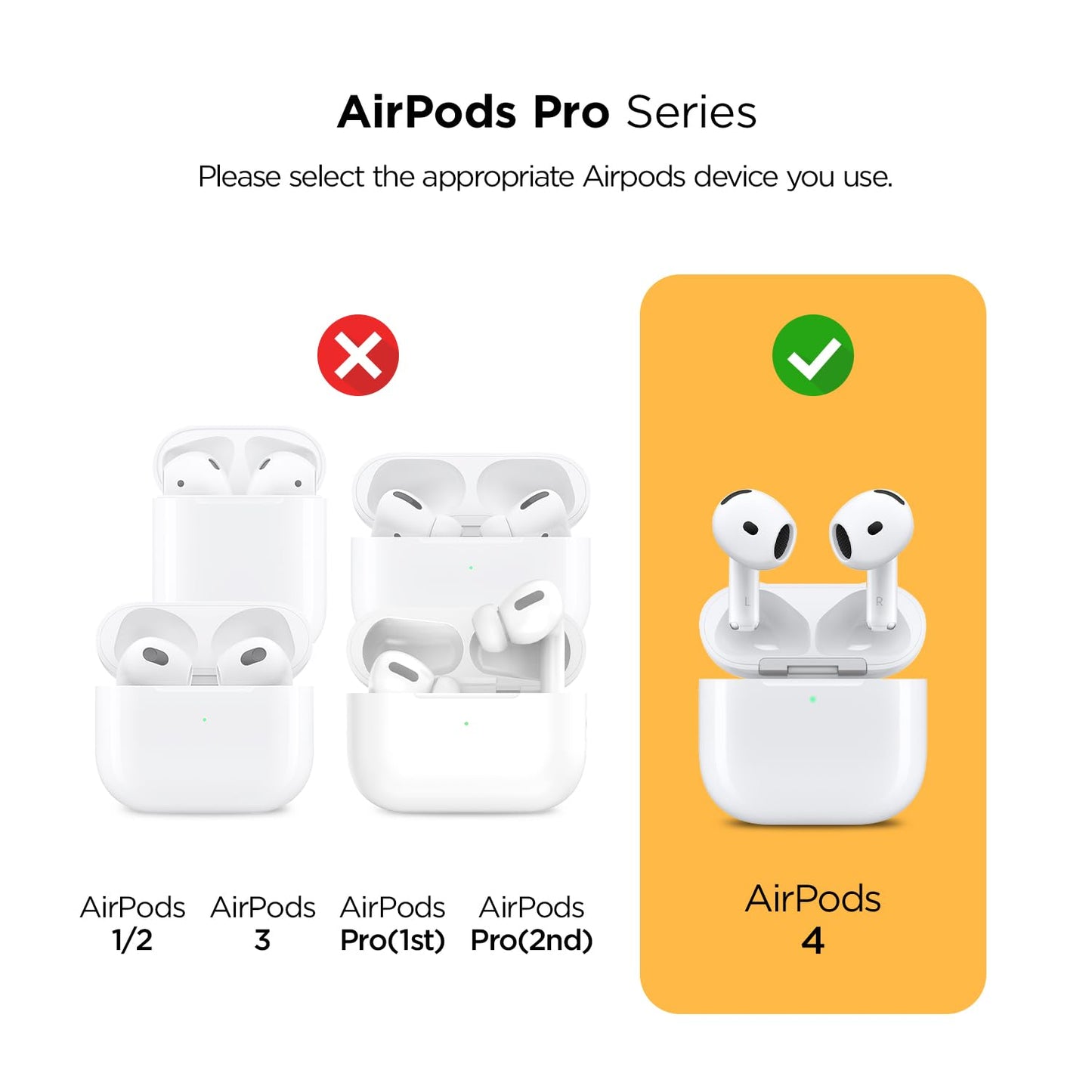 VRS DESIGN Modern Lock Case for Apple Airpods 4th Generation (2024), Rugged Protection with Secure Lock for Airpods 4 Case (Sandstone) [US Patent Registered]