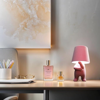 Modern Creative Design Table Lamp for Youth: Rechargeable Cute Light for Kids Child Teen -Bedside Lamps for Nightstand- Gift for Birthday Christmas Halloween Easter， 3-Color Dimmable.