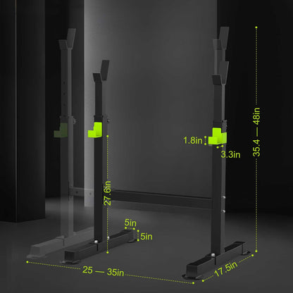 FitinOne Squat Rack, Height-Adjustable Dumbbell Rack for Home Gym, Multi-Function Barbell Rack, Portable Strength Training Dumbbell Rack, Home Gym Power Station for Home
