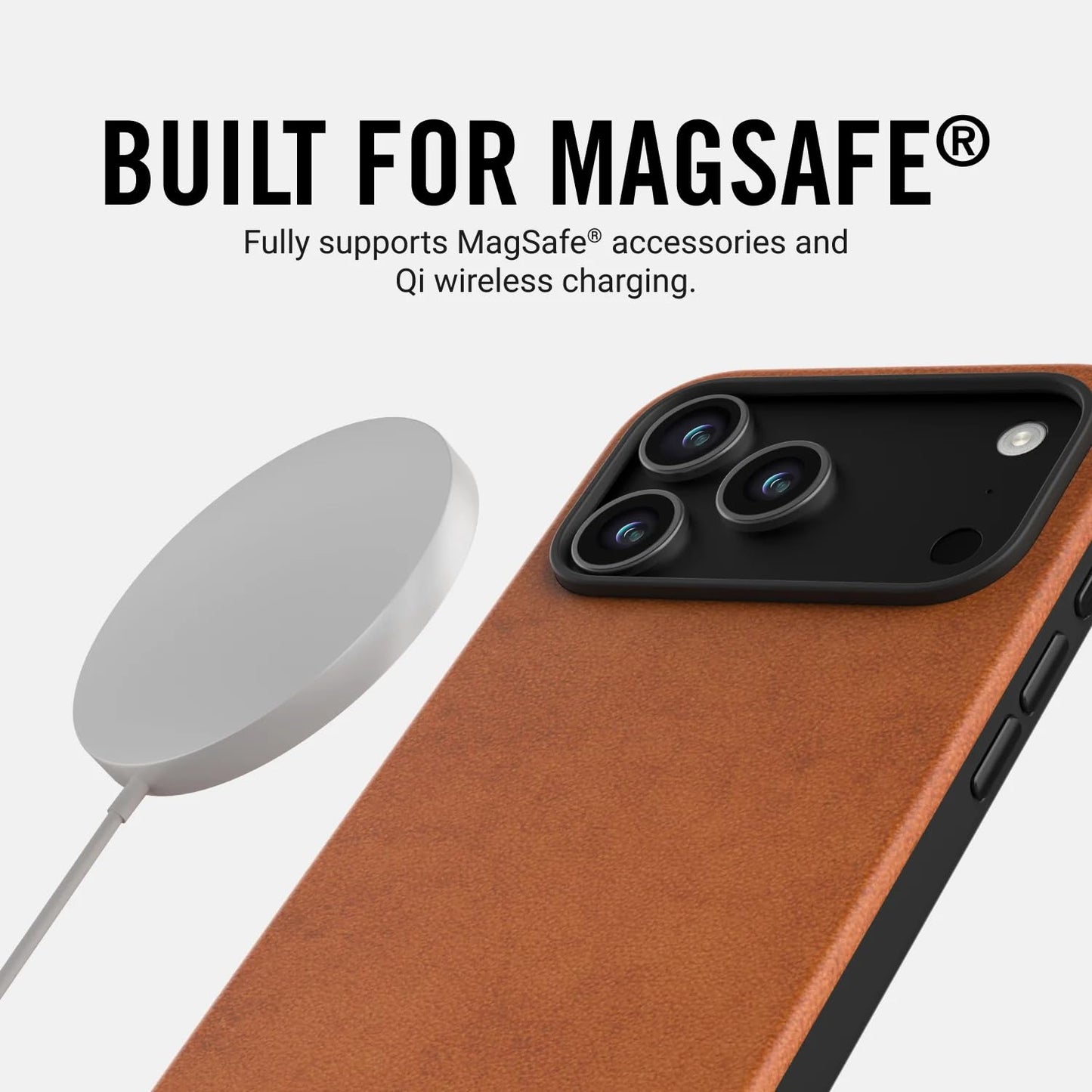 Ridge Case Compatible with iPhone 17 PRO - Compatible with MAGSAFE & Wireless Charging, Aluminum Control Buttons, Dual-Layer Construction, TPU Bumper with Drop Protection (Tobacco Brown)
