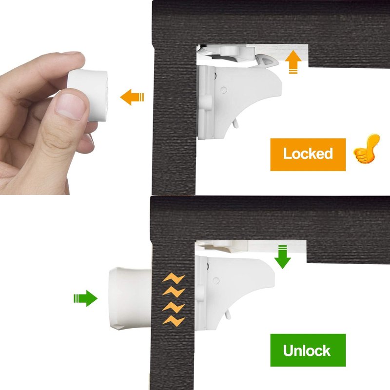 Vmaisi Magnetic Cabinet Locks Replacement Keys (3)