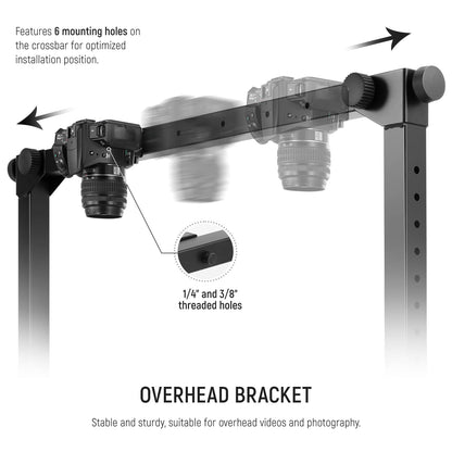 NEEWER Overhead Camera Mount Rig for Top Down Shot with 1s Quick Switch Lock Arca Type QR Plate, Heavy Duty Tabletop Multi Device Stand for Cooking Drawing Crafts Stream, Desk Width≥32"/80cm, ST200