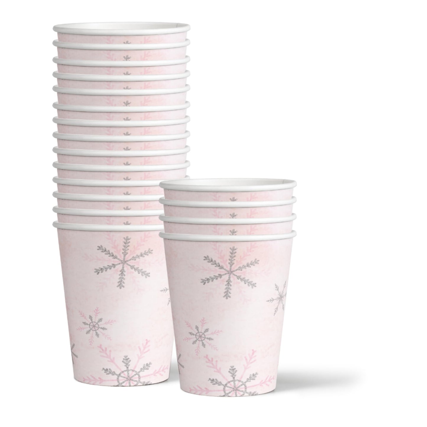 A Little Snowflake is On The Way Girl's Baby Shower Party Supplies - 64 Piece Winter Baby Shower Tableware Set Includes Large 9" Dinner Plates and 8" Dessert Paper Plates Napkins Cups - Kit for 16